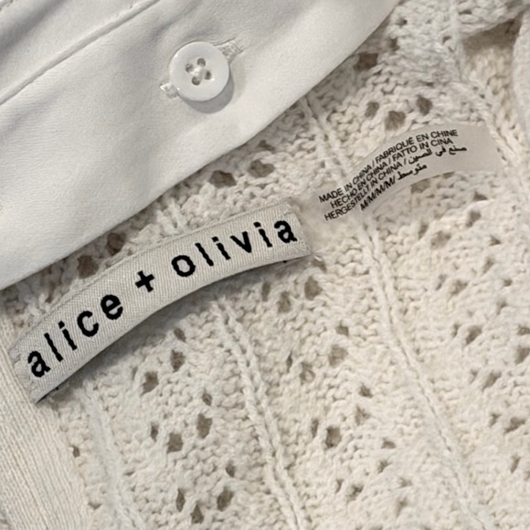 Alice + Olivia Chase Puff Sleeve Wool Blend Sweater - Picture 4 of 4